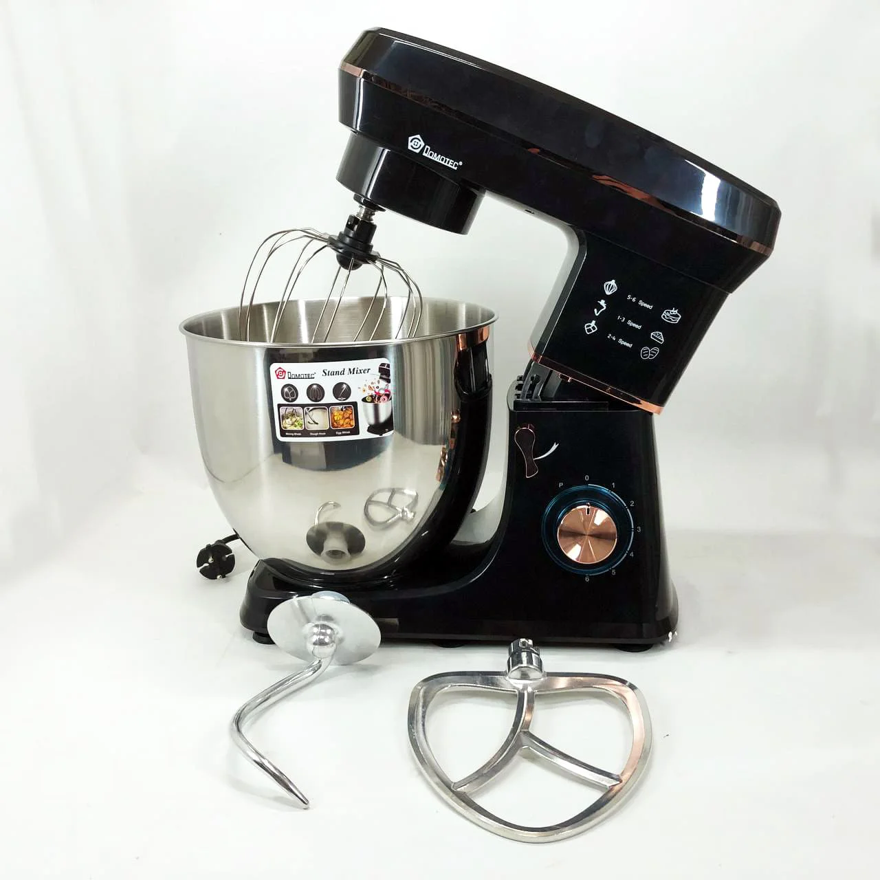 Настільний міксер тістоміс планетарний Domotec R 6673, чаша 12 літрів, потужність 1800 Вт, стаціонарний кухонний комбайн - Зображення 4