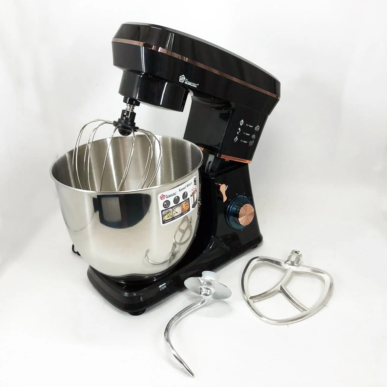 Настільний міксер тістоміс планетарний Domotec R 6673, чаша 12 літрів, потужність 1800 Вт, стаціонарний кухонний комбайн - Зображення 6
