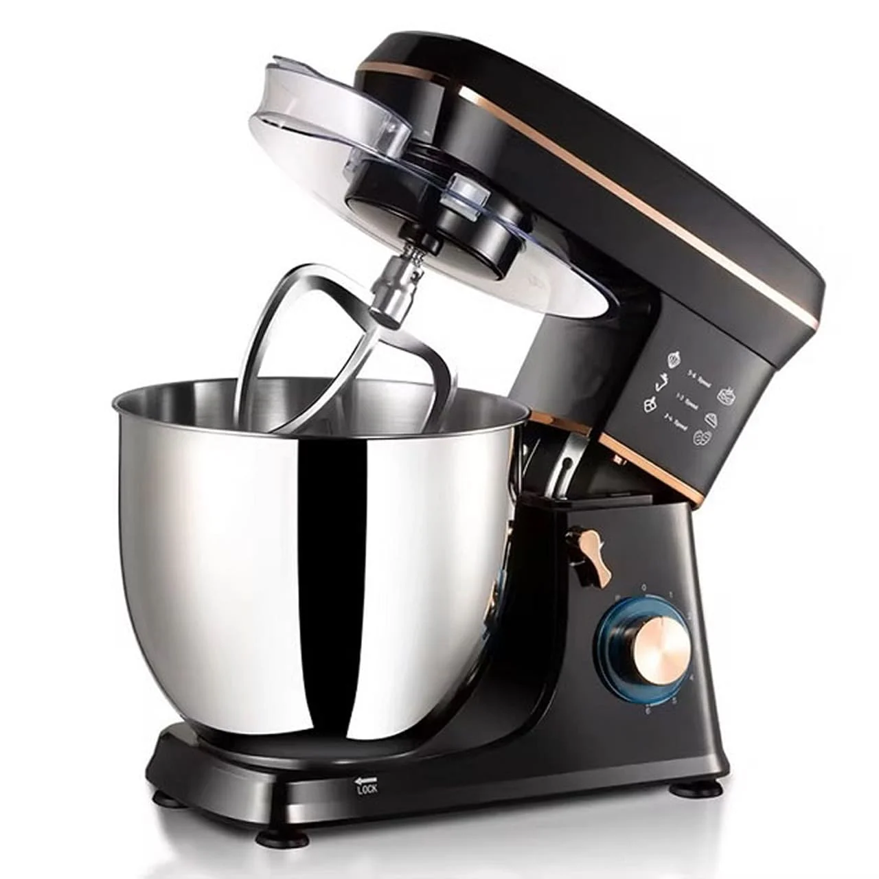 Настільний міксер тістоміс планетарний Domotec R 6673, чаша 12 літрів, потужність 1800 Вт, стаціонарний кухонний комбайн