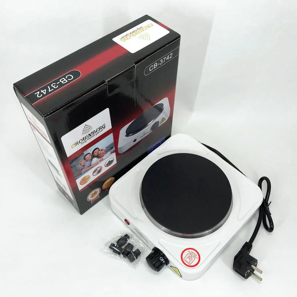 Електрична плита Crownberg CB-3742 настільна одноконфорочна для дачі та економії місця. - Зображення 9