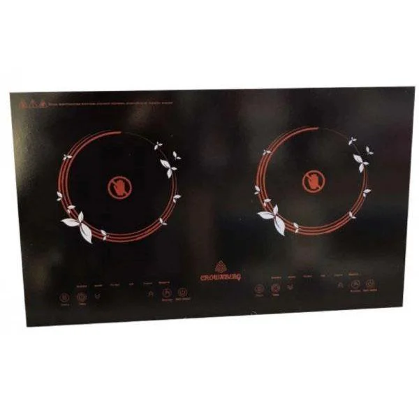 Інфрачервона двокомфоркова плита Crownberg CB-1330 з сенсорним керуванням 2000Вт для зручного приготування їжі. - Зображення 3