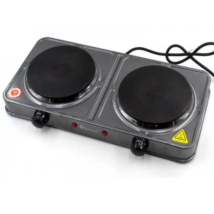 Електроплита Domotec MS-5822 2 конфорки для компактного приготування їжі вдома або на дачі - Зображення 4