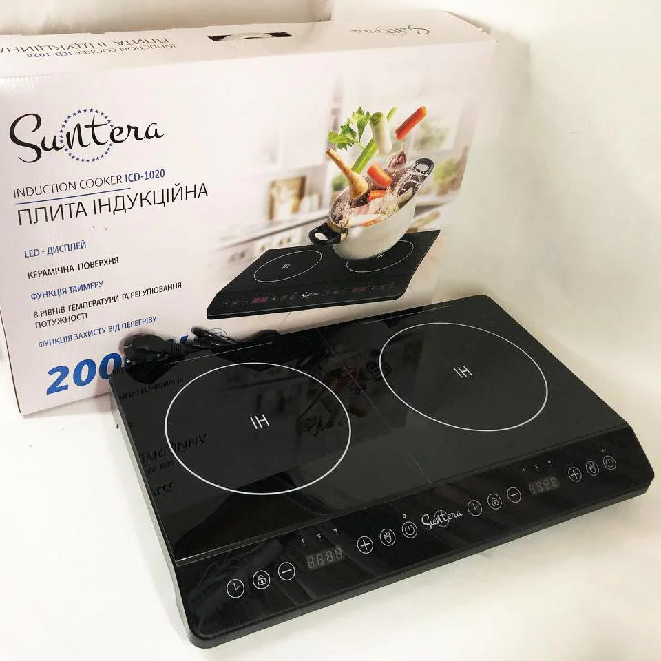 Електроплита індукційна Suntera ICD-1020 з LED дисплеєм для комфортного приготування їжі. - Зображення 8