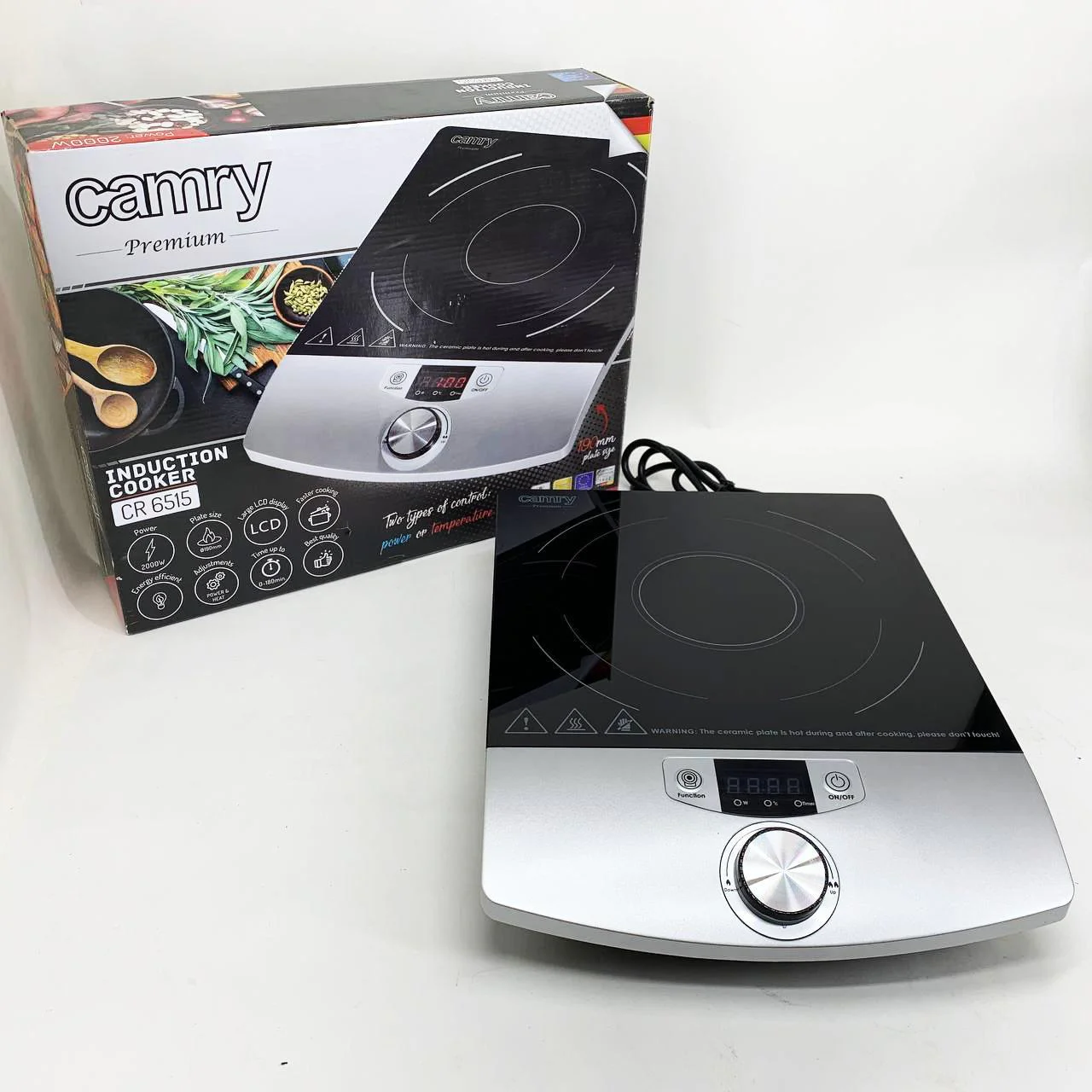 Індукційна плита CAMRY CR 6515 настільна одноконфоркова з енергоефективним приготуванням. - Зображення 2