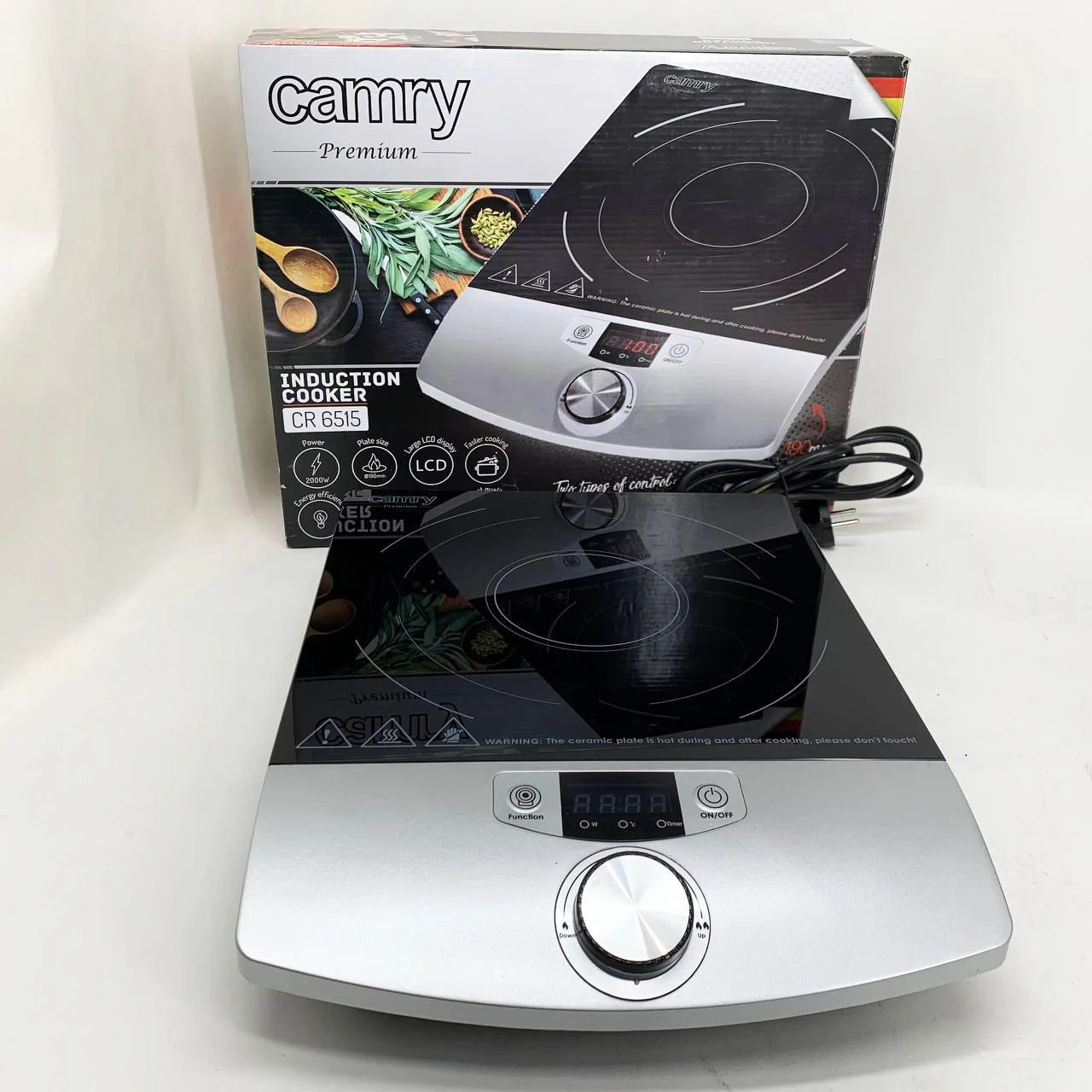 Індукційна плита CAMRY CR 6515 настільна одноконфоркова з енергоефективним приготуванням. - Зображення 3