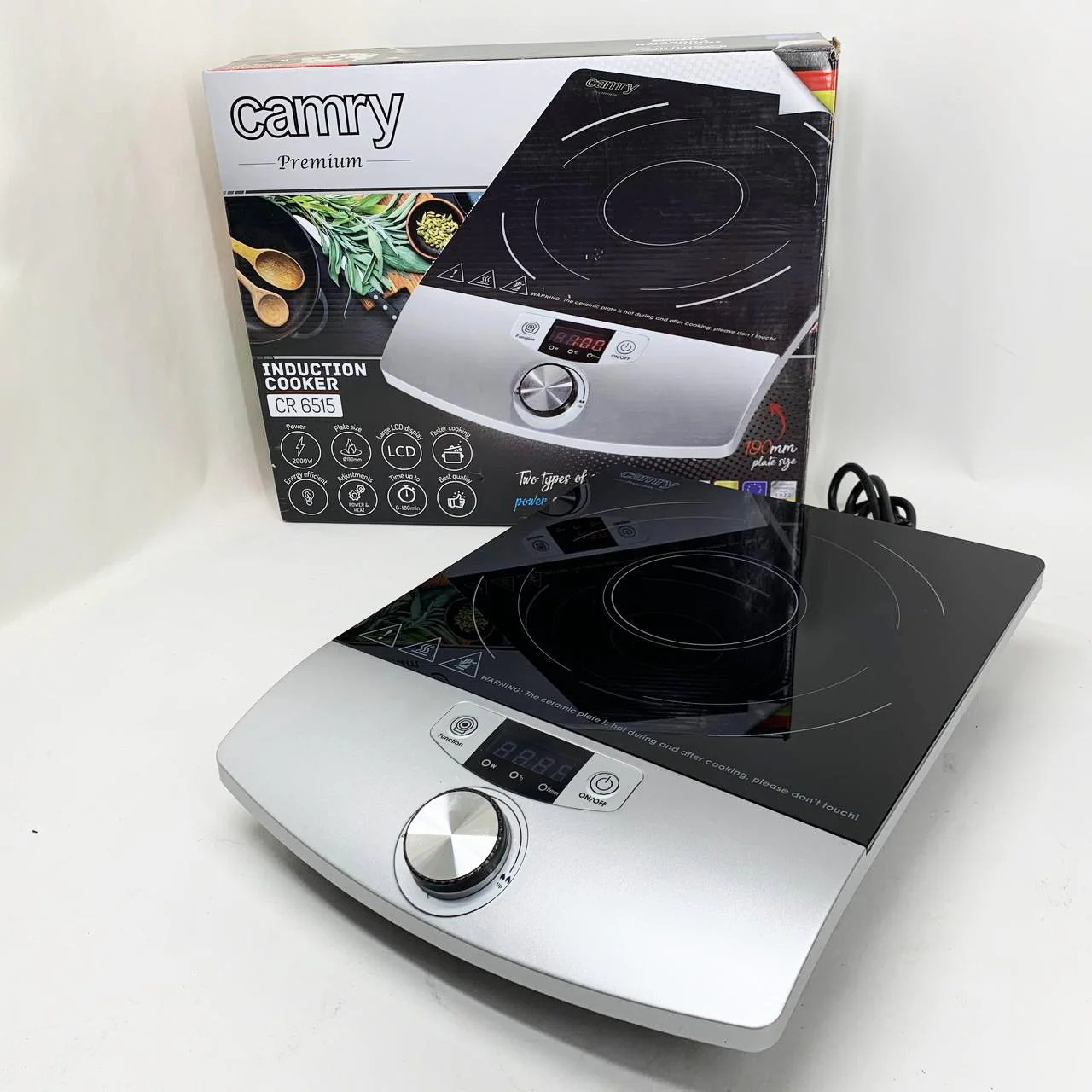 Індукційна плита CAMRY CR 6515 настільна одноконфоркова з енергоефективним приготуванням. - Зображення 7