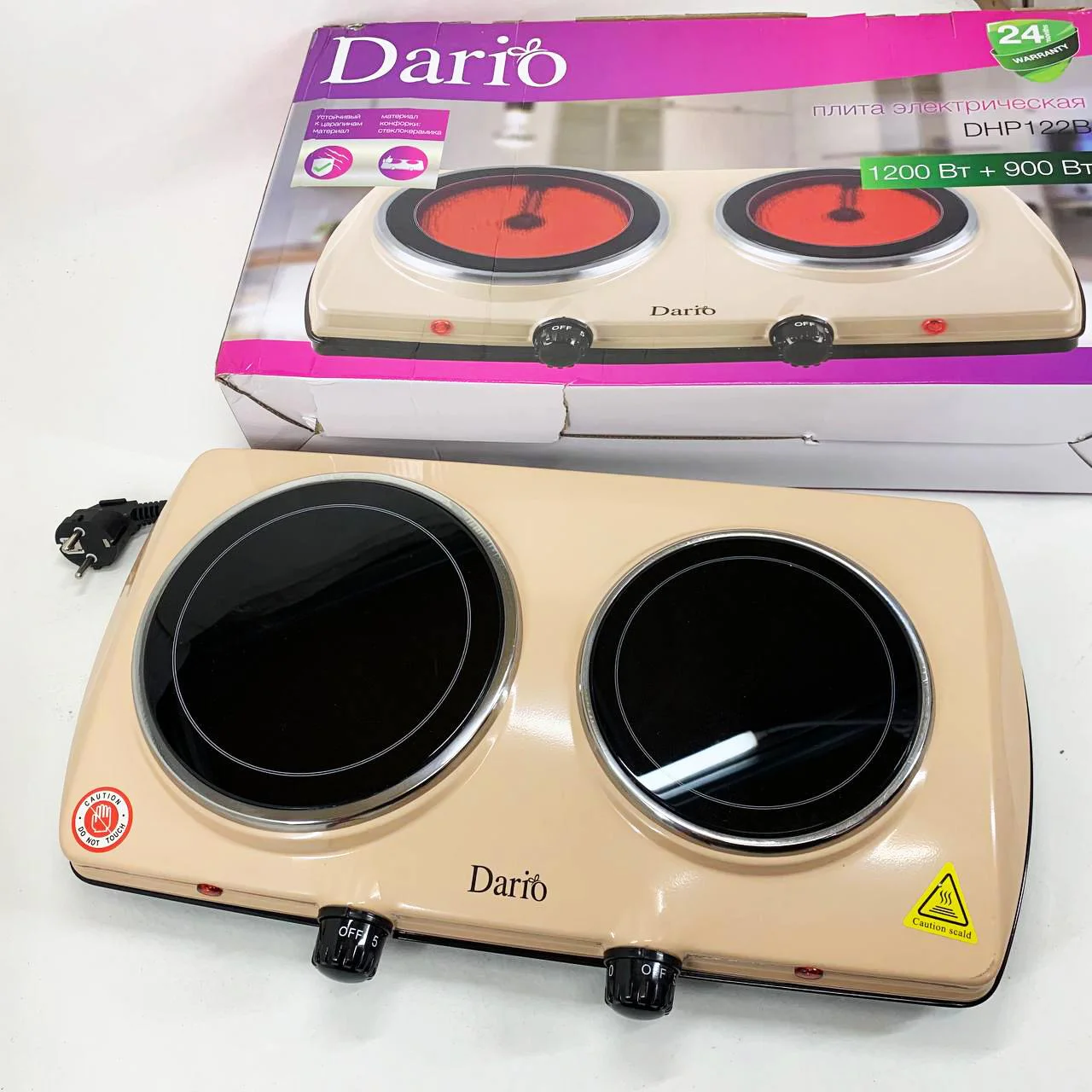 Плита настільна інфрачервона DARIO DHP122B – швидкий та ефективний приготувальний помічник. - Зображення 2