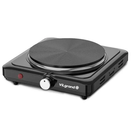 Настільна електрична плита ViLgrand VHP181F Black – компактне рішення для приготування їжі.