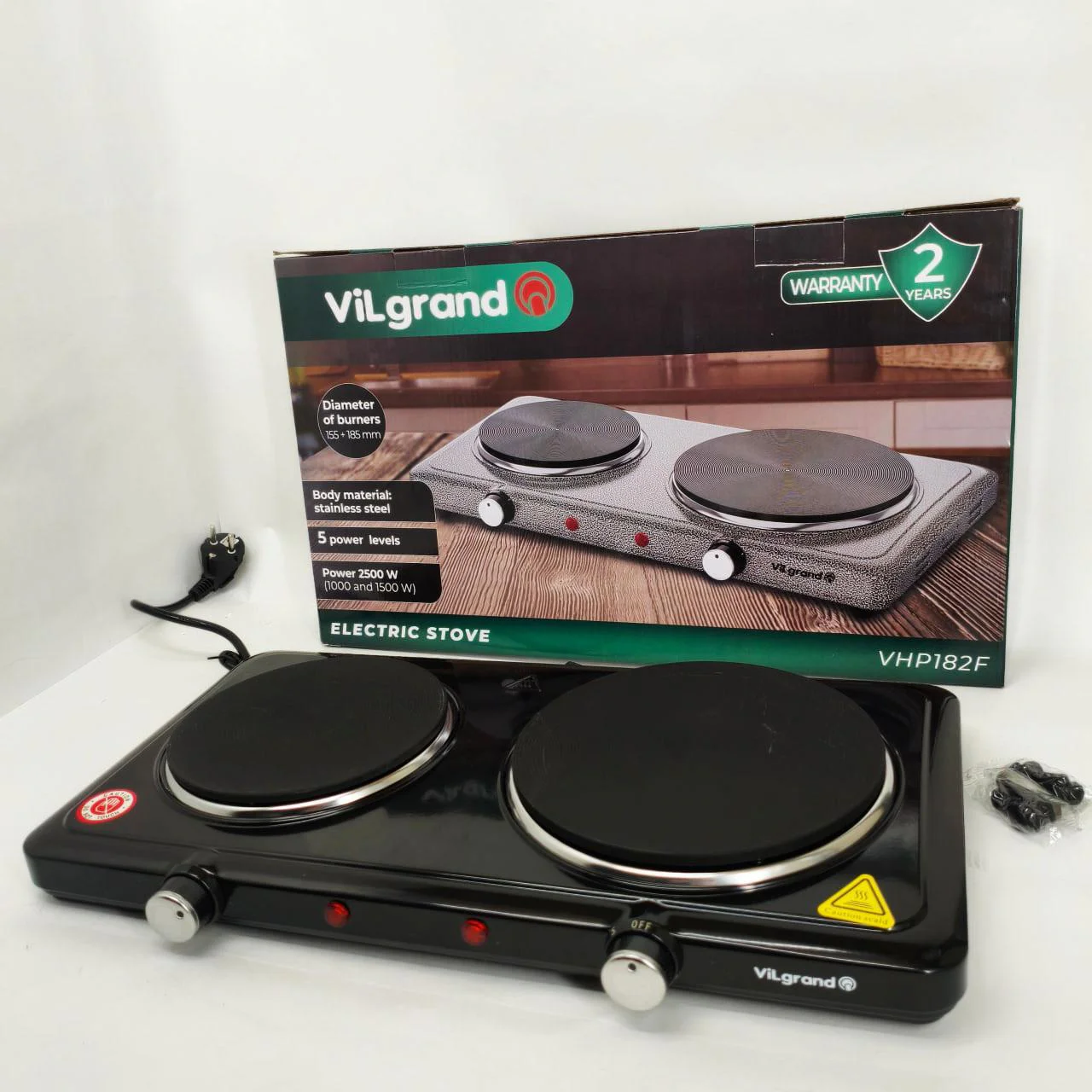 Настільна плита VILGRAND VHP182F Black 2500Вт — ідеальна для приготування їжі в будь-яких умовах. - Зображення 5