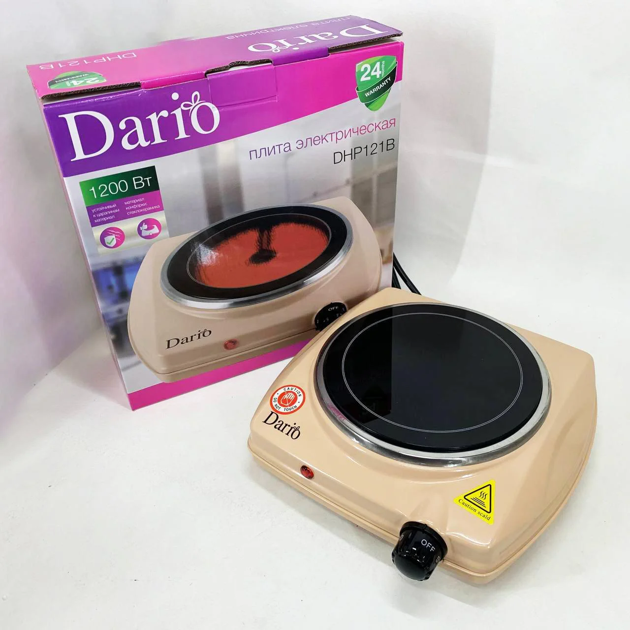 Настільна плита електрична DARIO DHP121B — потужний помічник для приготування їжі. - Зображення 6