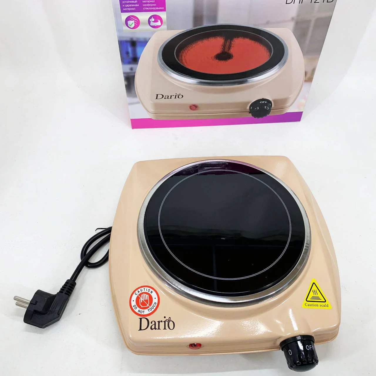 Настільна плита електрична DARIO DHP121B — потужний помічник для приготування їжі. - Зображення 5