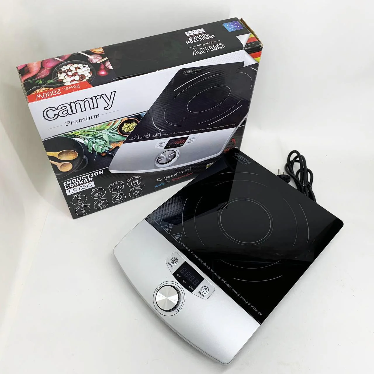 Індукційна плита CAMRY CR 6515 настільна одноконфоркова з енергоефективним приготуванням. - Зображення 8