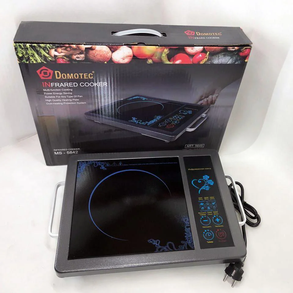 Плита інфрачервона Domotec MS-5842 з потужністю 2000 Вт для швидкого приготування страв. - Зображення 5