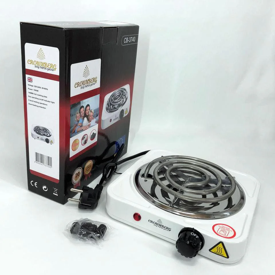 Плита Crownberg CB-3740 настільна електрична однокомфоркова спіральна для компактного використання на кухні. - Зображення 16