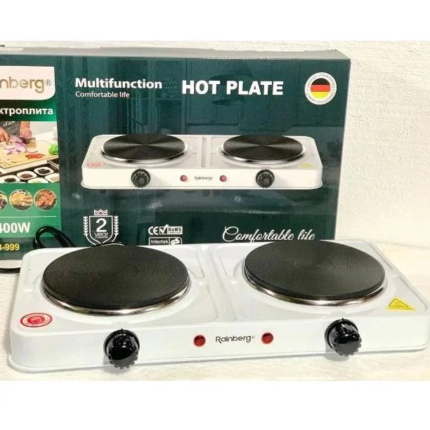 Електрична плита Rainberg RB-999 з потужністю 2400Вт для зручного приготування їжі. - Зображення 4