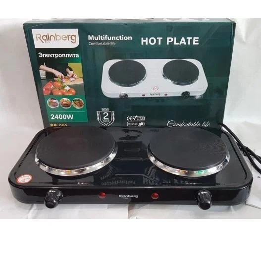 Електрична плита Rainberg RB-999 з механічним управлінням та потужністю 2400 Вт.