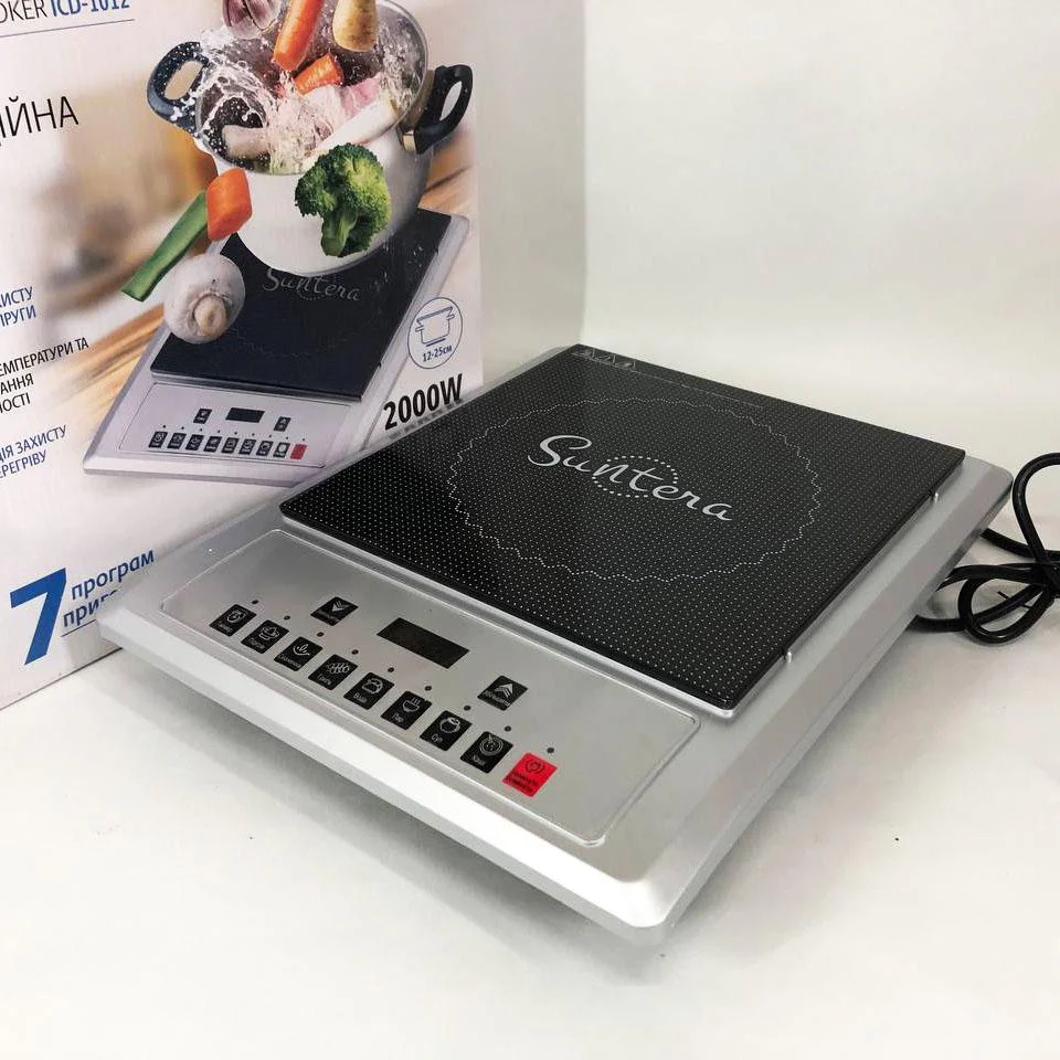 Плитка індукційна Suntera ICD-1012 з LED дисплеєм для зручного приготування страв. - Зображення 3