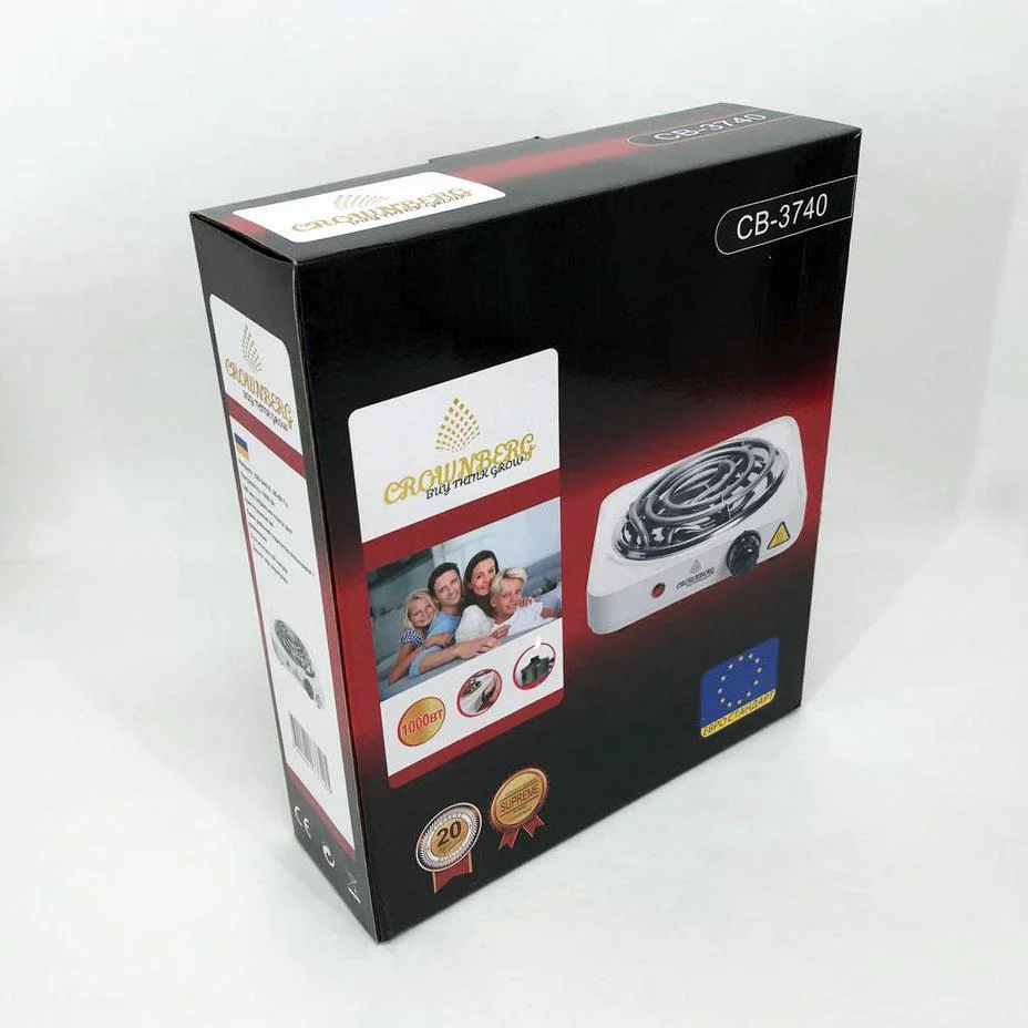 Плита Crownberg CB-3740 настільна електрична однокомфоркова спіральна для компактного використання на кухні. - Зображення 18