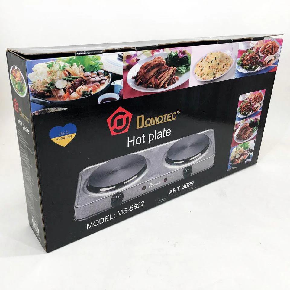 Електроплита Domotec MS-5822 2 конфорки для компактного приготування їжі вдома або на дачі - Зображення 13
