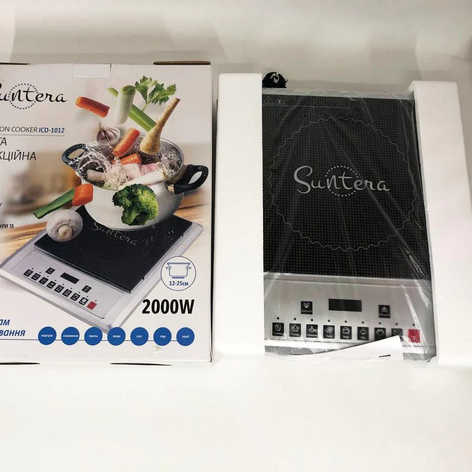 Плитка індукційна Suntera ICD-1012 з LED дисплеєм для зручного приготування страв. - Зображення 6