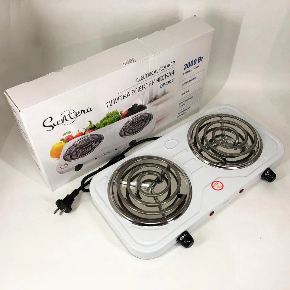Плита електрична Suntera DP-1915 2000 Вт, потужна настільна плита для компактних кухонь. - Зображення 5