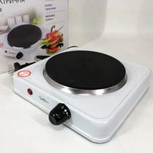Плита електрична Suntera SP-1920, компактна одноконфоркова електроплита для приготування їжі.