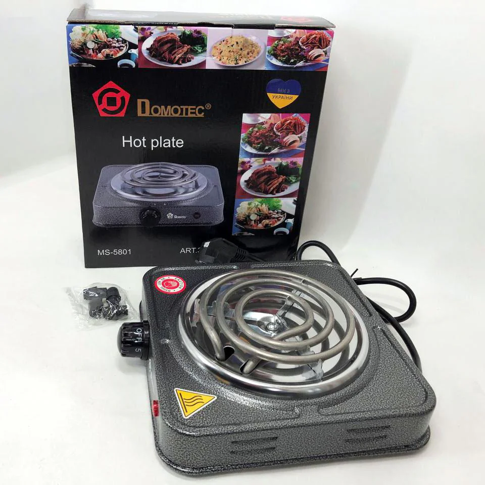 Електроплита спіральна Domotec MS-5801 — компактне рішення для приготування їжі в будь-якому місці - Зображення 2
