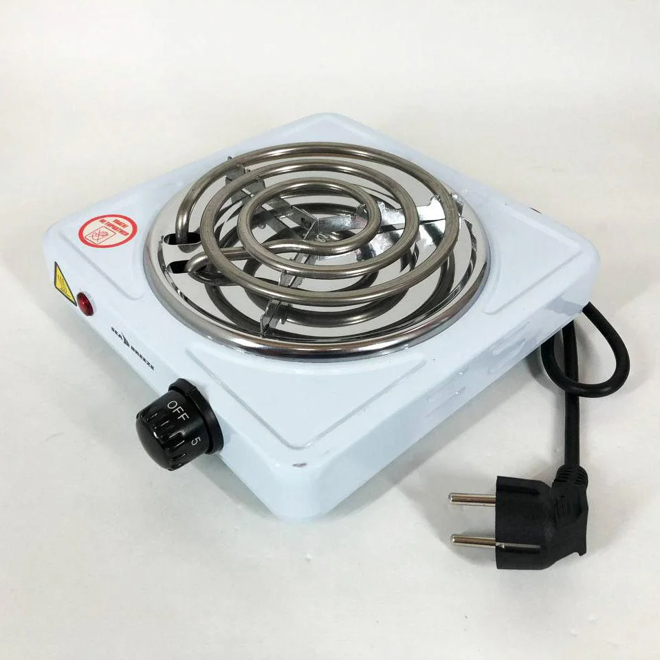 Настільна плита електрична Sea Breeze SB-062 1000 Вт, компактний і зручний пристрій для приготування їжі та розпалювання вугілля. - Зображення 6