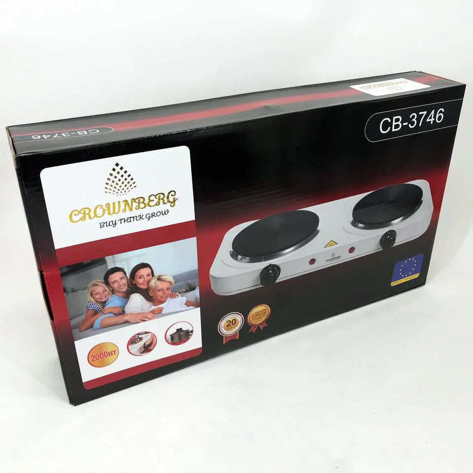 Плита електрична настільна Crownberg CB-3746 для комфортного приготування їжі вдома або на дачі. - Зображення 15