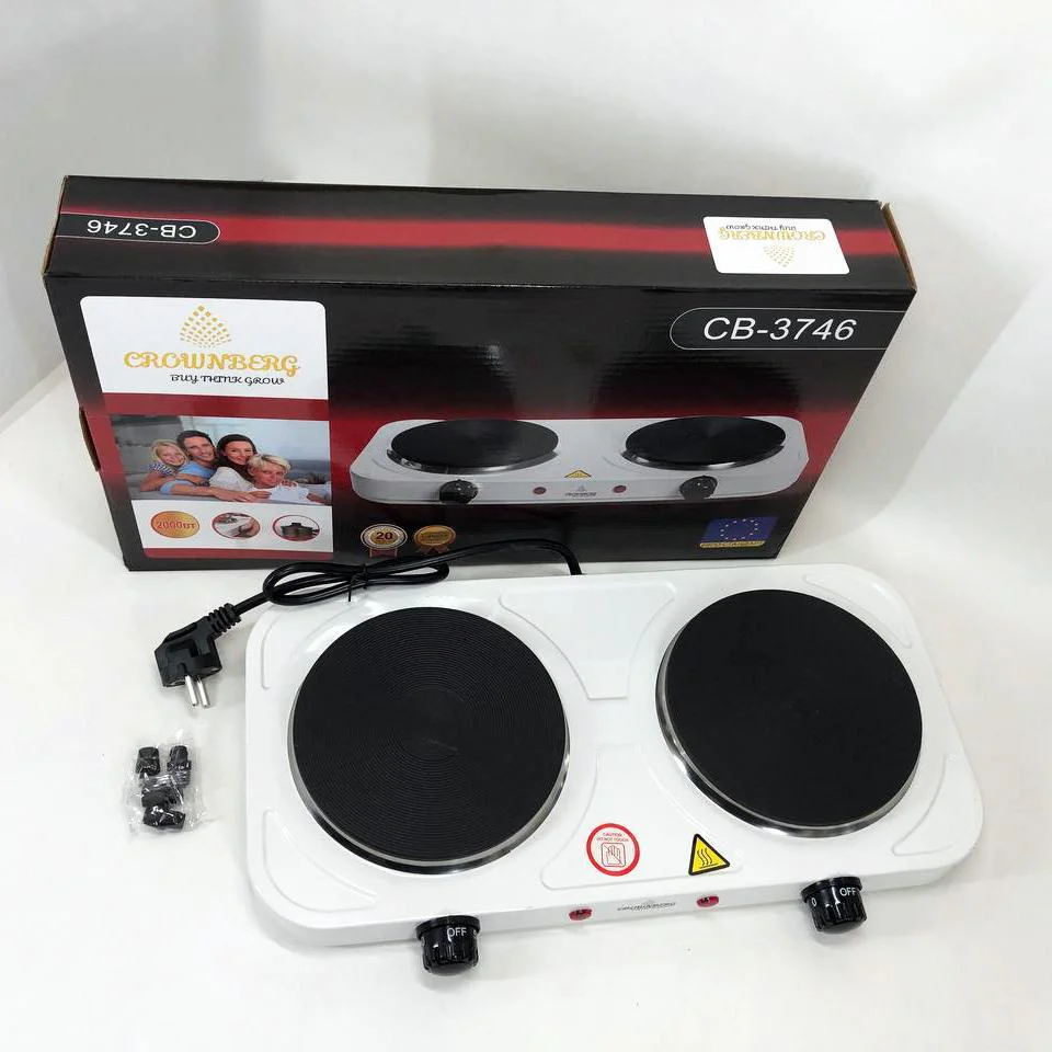 Плита електрична настільна Crownberg CB-3746 для комфортного приготування їжі вдома або на дачі. - Зображення 2