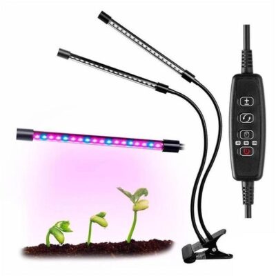 Світлодіодна фітолампа Grow Light для вирощування рослин Повний спектр 2 голови 2000 лм 5 В USB