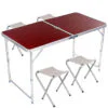 28348986548003_12ea8d3123 Стіл Folding Table 120*60*70 для пікніка з 4 стільцями, коричневий, просте складання, великий розмір для 6-8 осіб