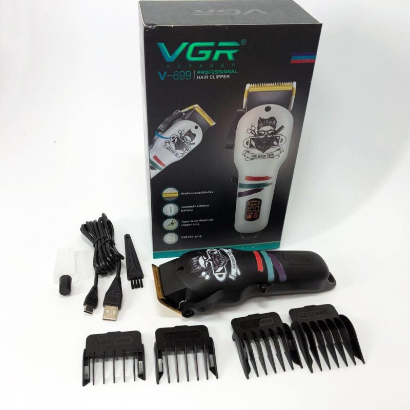 Машинка для стрижки волосся та бороди VGR V-699 з LED дисплеєм для професійного використання