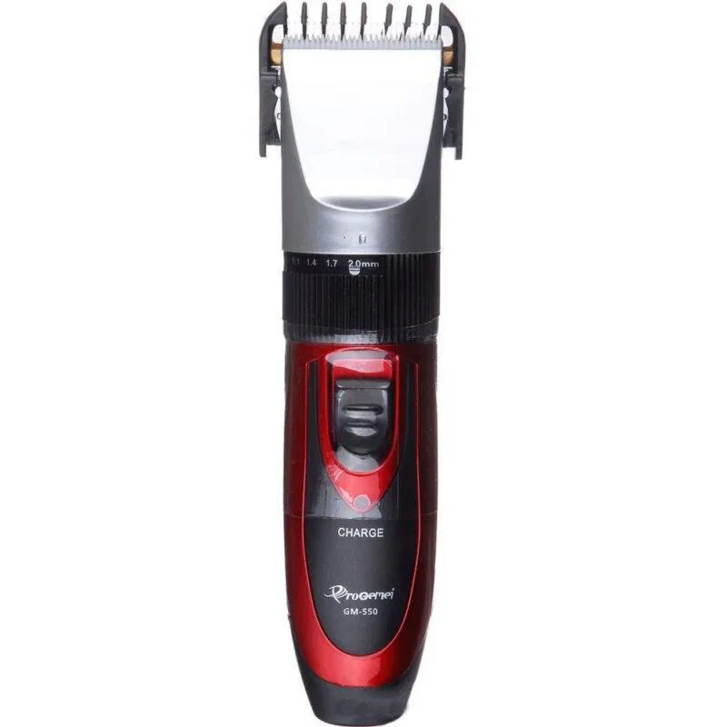 GEMEI GM-550 Професійна машинка для стрижки волосся 2 акумулятори 60 хвилин автономності та регульована довжина