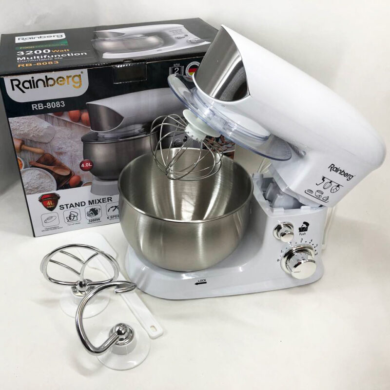 Електричний планетарний міксер Rainberg RB-8083 3200 Вт з насадками