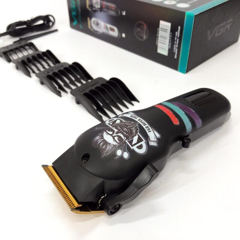 Машинка для стрижки волосся та бороди VGR V-699 з LED дисплеєм для професійного використання