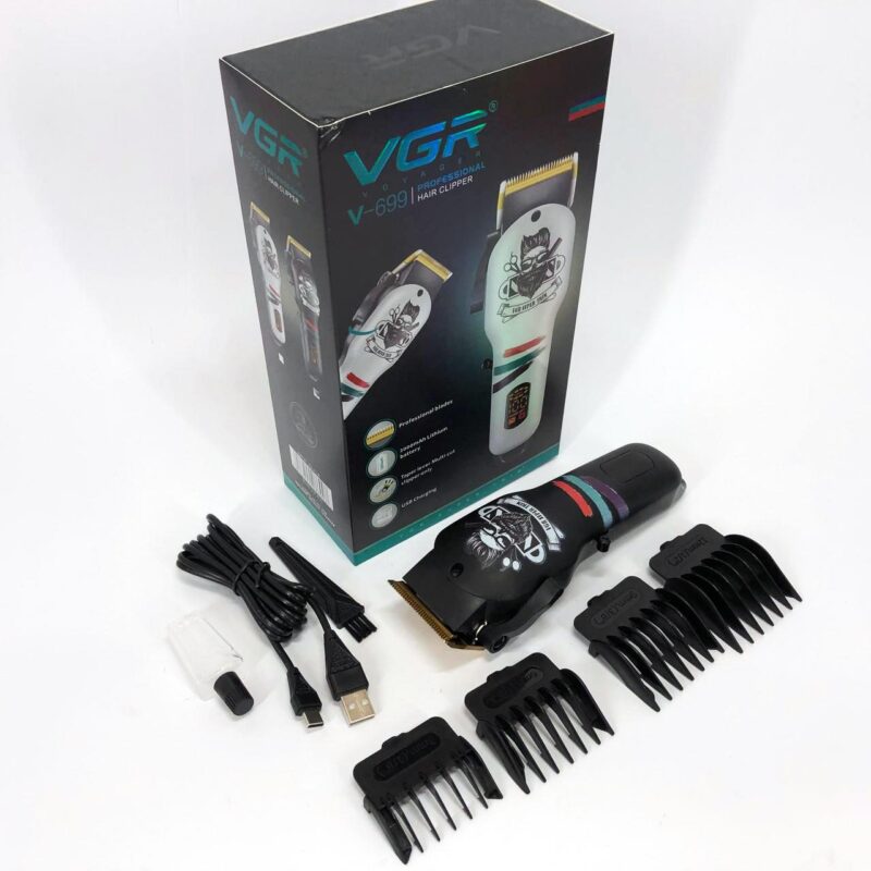 Машинка для стрижки волосся та бороди VGR V-699 з LED дисплеєм для професійного використання