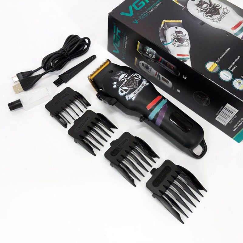 Машинка для стрижки волосся та бороди VGR V-699 з LED дисплеєм для професійного використання