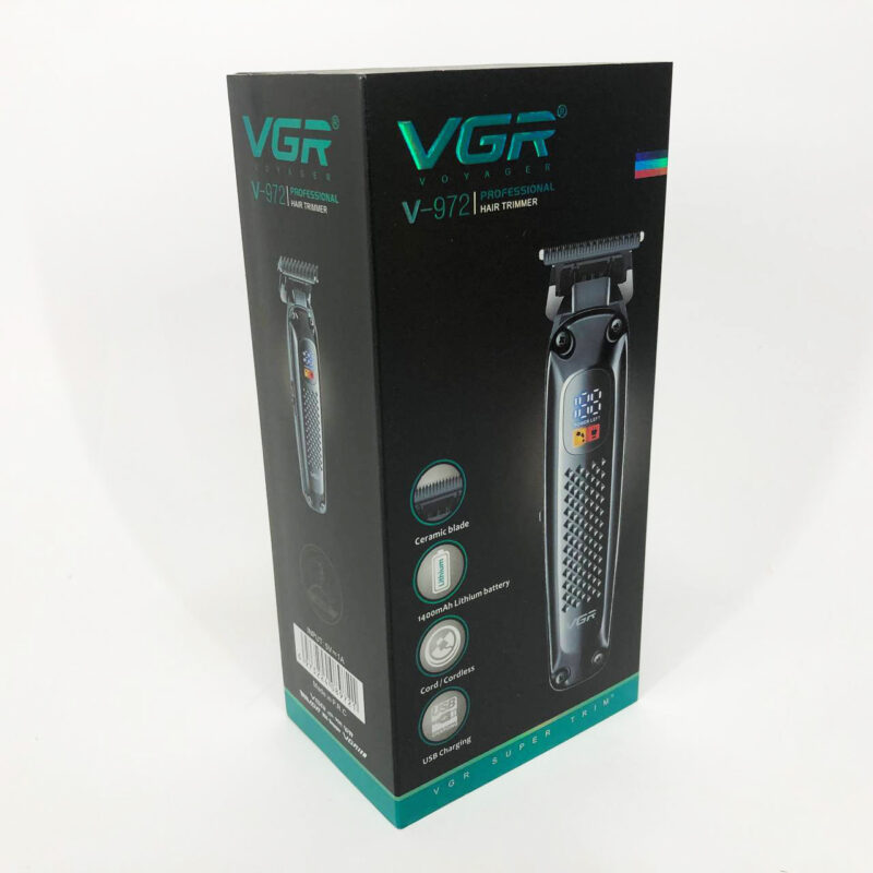 Машинка для стрижки волосся VGR V-972 — акумуляторний триммер з насадками для професіоналів