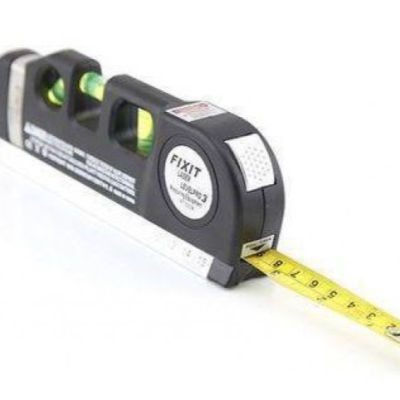 Лазерний рівень FIXIT Laser Level Pro 3 з вбудованою рулеткою для точних вимірювань
