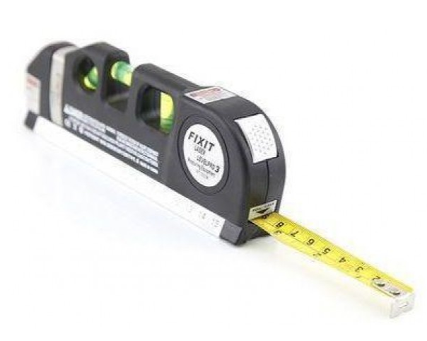 Лазерний рівень FIXIT Laser Level Pro 3 з вбудованою рулеткою для точних вимірювань