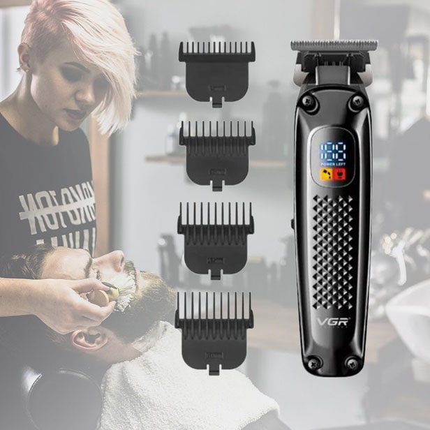 Машинка для стрижки волосся VGR V-972 — акумуляторний триммер з насадками для професіоналів
