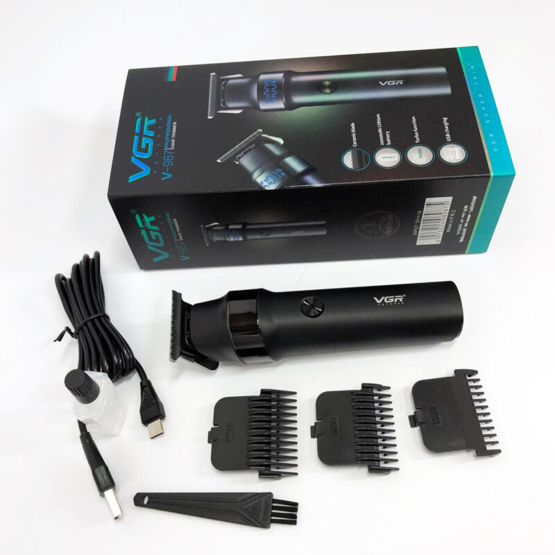 Машинка для стрижки волосся VGR V-987 BLACK для точності та зручності стрижки.