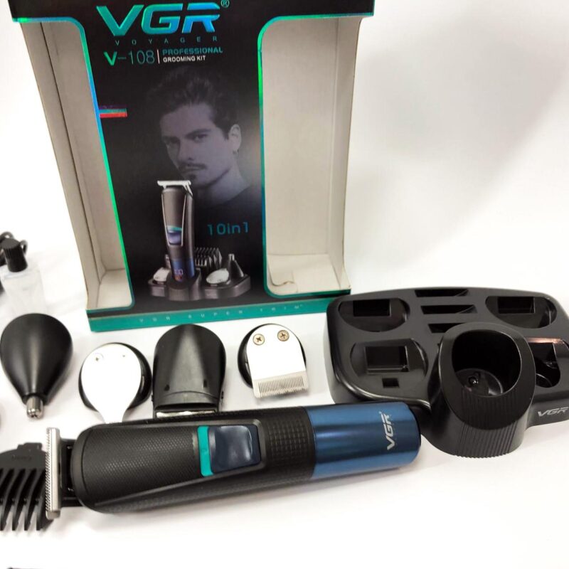 Машинка для стрижки волосся VGR V-108 — професійний тример 10 в 1 для ідеального вигляду.