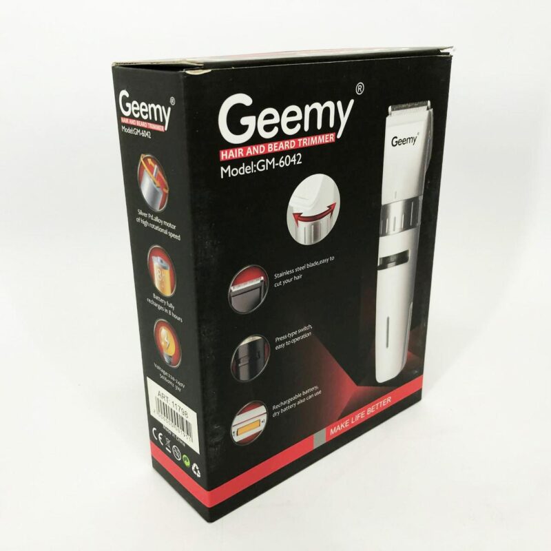 Акумуляторна машинка для стрижки волосся Gemei GM-6042 — стильна та зручна у використанні