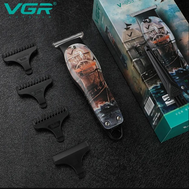 Професійний триммер VGR V-953 для стрижки волосся та бороди з насадками
