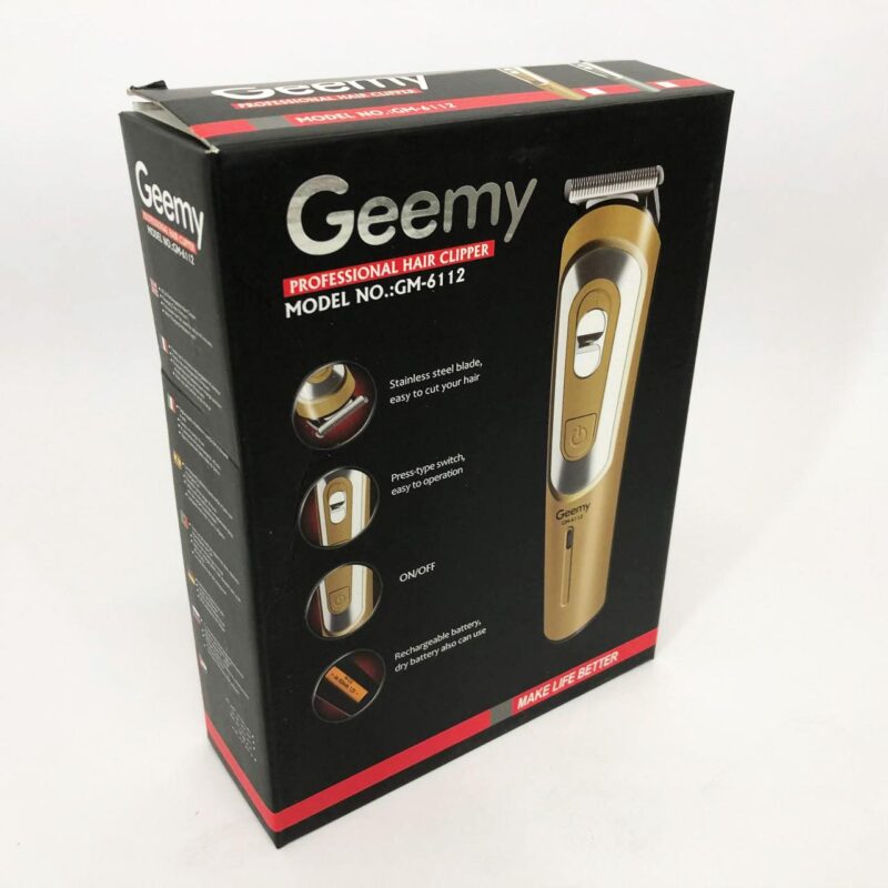 Бездротова машинка GEMEI GM-6112 для стрижки волосся з трьома насадками