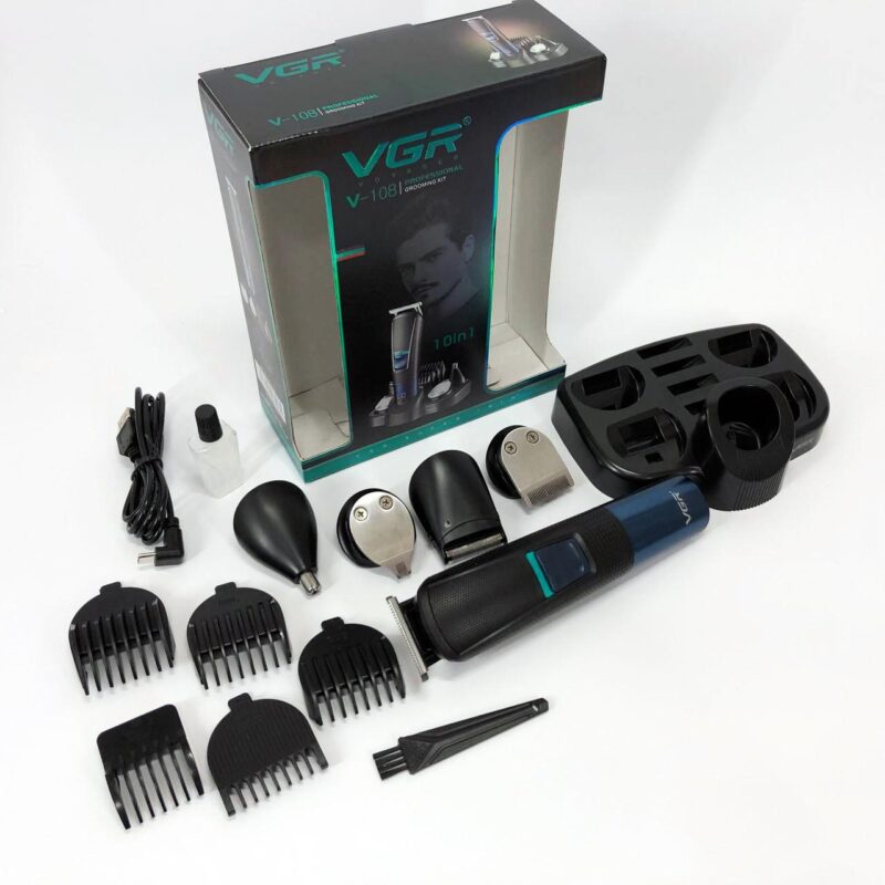 Машинка для стрижки волосся VGR V-108 — професійний тример 10 в 1 для ідеального вигляду.