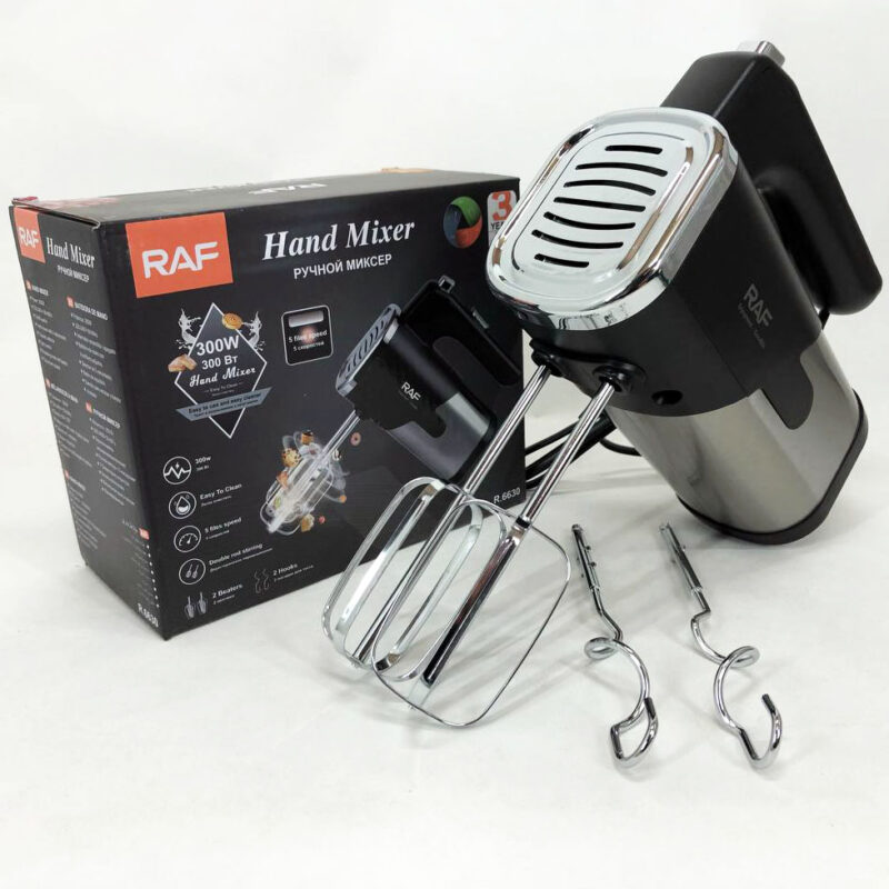 Миксер RAF R-6630 5 скоростей 300 W – універсальний кухонний помічник для приготування страв.