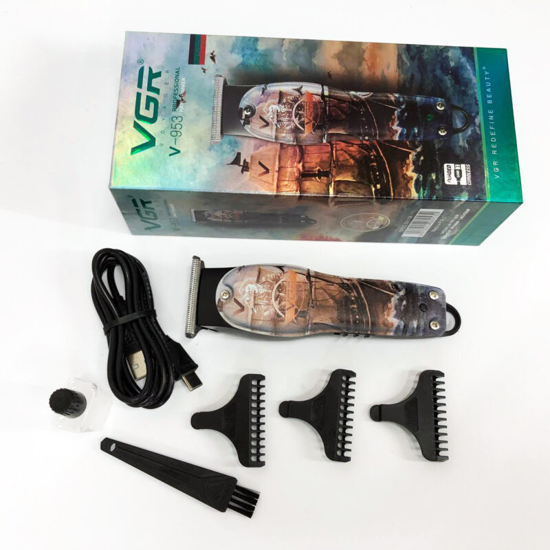 Професійний триммер VGR V-953 для стрижки волосся та бороди з насадками